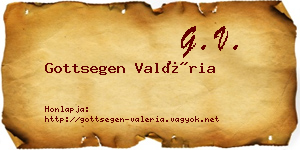 Gottsegen Valéria névjegykártya